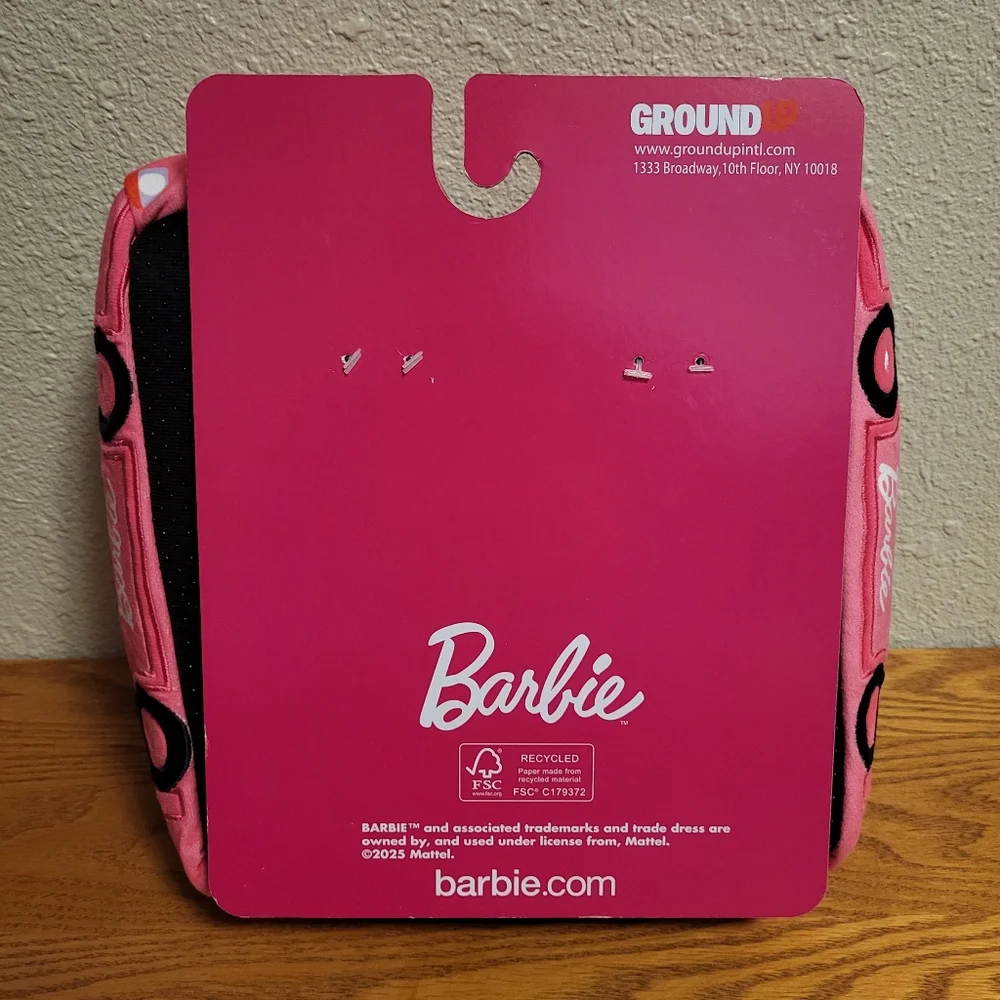 NWT Mattel Barbie Pink Camper Slippers Size L (9 - 10)